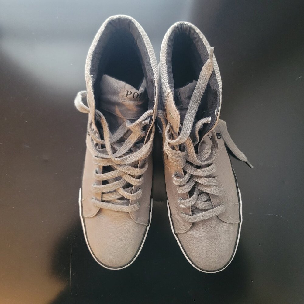Polo Ralph Lauren high-top sneakers.